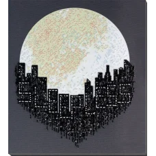 АВ-812 Город не спит Набор для вышивки бисером на художественном холсте. Абрис Арт
