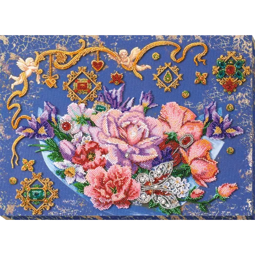 АВ-813 Волшебные цветы. Набор для вышивки бисером на художественном холсте. Абрис Арт