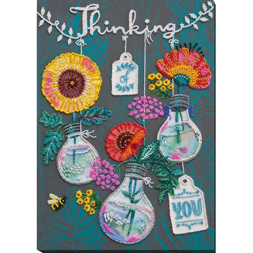 АВ-816 Думаю о тебе Набор для вышивки бисером на художественном холсте. Абрис Арт