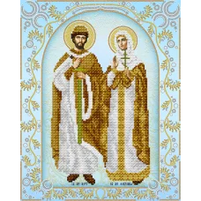 АС3-013 Святые Мученики Петр и Феврония. Схема для вышивки бисером А-Строчка