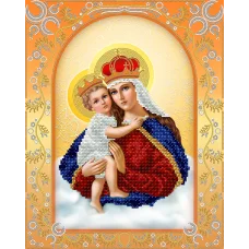 АС3-016 Богородица с младенем. Схема для вышивки бисером А-Строчка