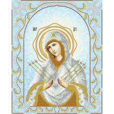 АС3-023 Семистрельная Пресвятая Богородица. Схема для вышивки бисером А-Строчка