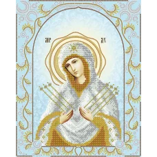 АС3-023 Семистрельная Пресвятая Богородица. Схема для вышивки бисером А-Строчка
