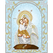 АС3-025 Почаевская икона  Божией Матери. Схема для вышивки бисером А-Строчка