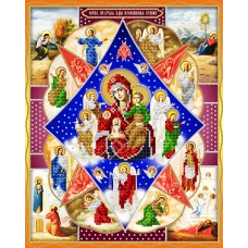 АС3-038 Икона Божией Матери Неопалимая Купина. Схема для вышивки бисером А-Строчка