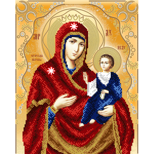 АС3-039 Иверская икона Божией Матери. Схема для вышивки бисером А-Строчка