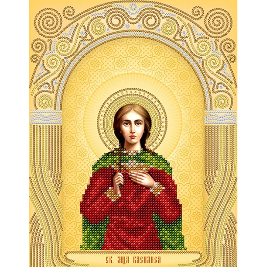 АС4-039 Св. Мученица Василиса. Схема для вышивки бисером А-Строчка