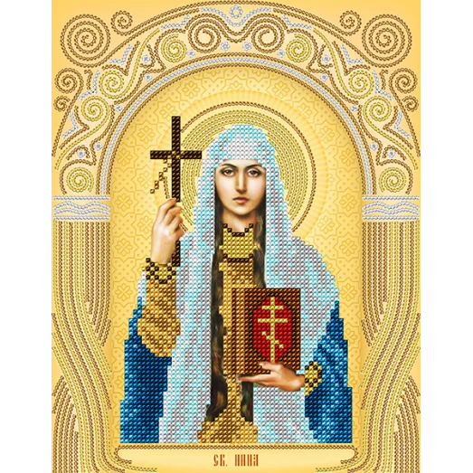 АС4-056 Св. Нина. Схема для вышивки бисером А-Строчка