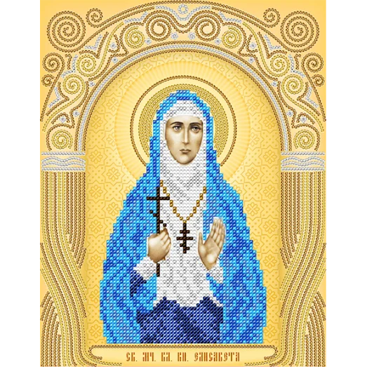 АС4-072 Св. Мученица Вел. Княгиня Елизавета. Схема для вышивки бисером А-Строчка