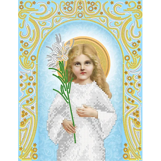 АС4-080 Икона Божей Матери Трилетствующая. Схема для вышивки бисером А-Строчка