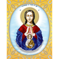 АС4-081 Икона Божей Матери Помощница в родах . Схема для вышивки бисером А-Строчка