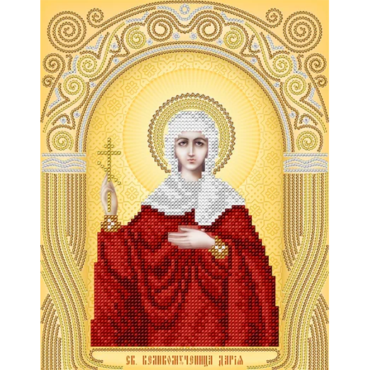 АС4-085 Св. Великомученица Дарья. Схема для вышивки бисером А-Строчка
