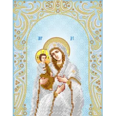 АС4-098 Троеручица (серебро). Схема для вышивки бисером А-Строчка