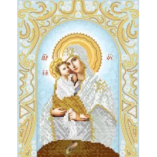 АС4-126 Почаевская икона Божией Матери . Схема для вышивки бисером А-Строчка