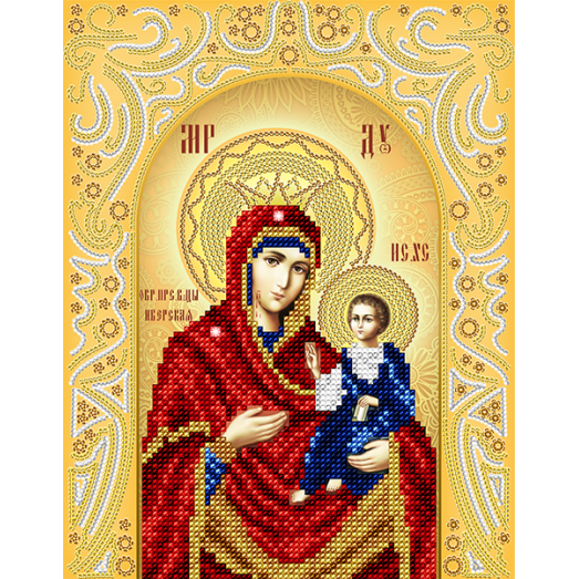 АС4-136 Иверская икона Божией Матери. Схема для вышивки бисером А-Строчка