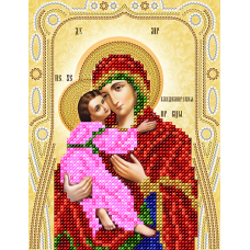 АС5-062 Владимирская Икона Божией Матери . Схема для вышивки бисером А-Строчка