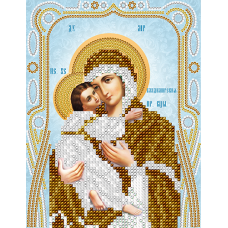 АС5-063 Владимирская Икона Божией Матери . Схема для вышивки бисером А-Строчка