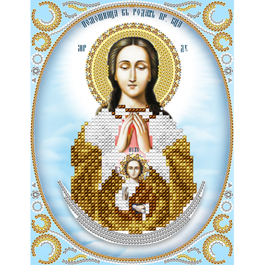 АС5-079 Икона Божей Матери Помощница в родах. Схема для вышивки бисером А-Строчка