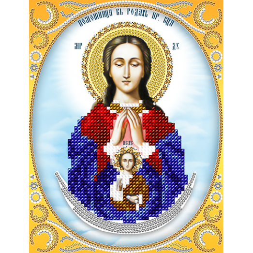 АС5-080 Икона Божей Матери Помощница в родах. Схема для вышивки бисером А-Строчка
