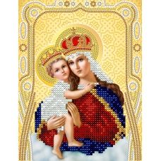 АС5-089 Богородица с младенцем. Схема для вышивки бисером А-Строчка