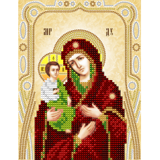 АС5-093 Икона Пресвятой Богородицы "Троеручица". Схема для вышивки бисером А-Строчка