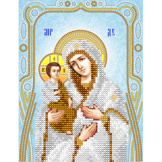 АС5-094 Икона Пресвятой Богородицы "Троеручица". Схема для вышивки бисером А-Строчка