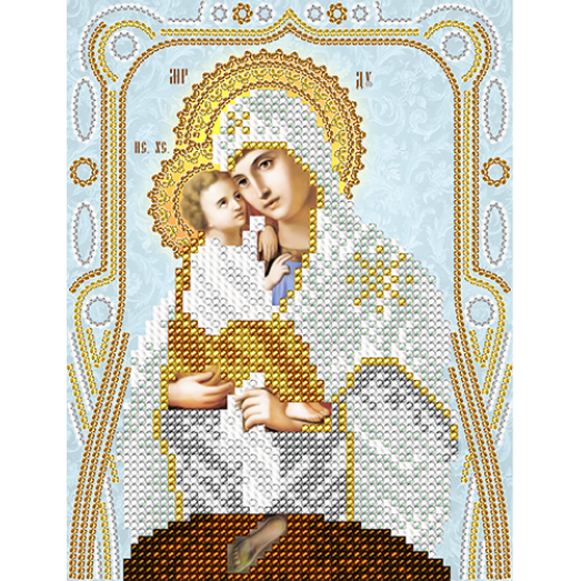 АС5-123 Почаевская икона  Божией Матери. Схема для вышивки бисером А-Строчка