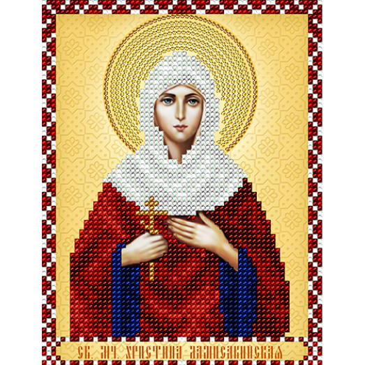 АС5-139 Св.мученица Христина (Кристина). Схема для вышивки бисером А-Строчка