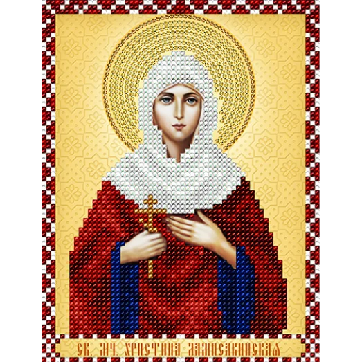 АС5-139 Св.мученица Христина (Кристина). Схема для вышивки бисером А-Строчка