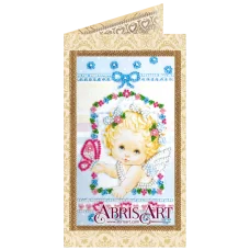 АО-136 Ангелочек. Набор-открытка для вышивки бисером Абрис Арт