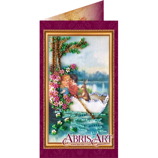АО-010 Пасхальный сюжет-10. Набор-открытка для вышивки бисером Абрис Арт