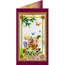 АО-017 Поздравляю-1. Набор-открытка для вышивки бисером Абрис Арт