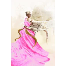 АХ2-052 Белый рояль. Схема для вышивки бисером. А-Строчка