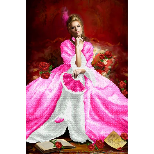 АХ2-054 Королева бала. Схема для вышивки бисером. А-Строчка