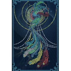 АХ2-059 Птица счастья (серия Элит) Схема для вышивки бисером. А-Строчка