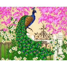 АК3-158 Павлин. Схема для вышивки бисером А-Строчка