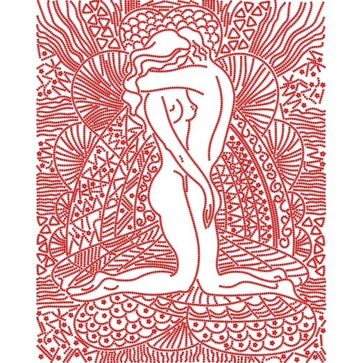 АК3-170 Влюбленные (красные) фон белый. Схема для вышивки бисером А-Строчка