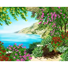 АК3-186 Голубая лагуна. Схема для вышивки бисером А-Строчка