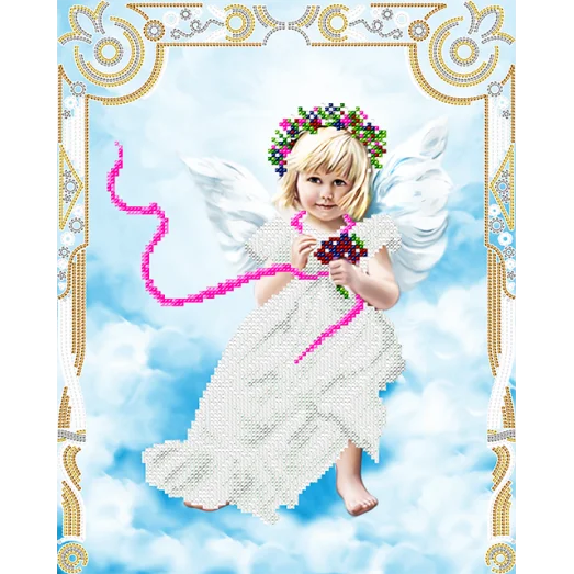 АК3-199 Ангелочек. Схема для вышивки бисером А-Строчка