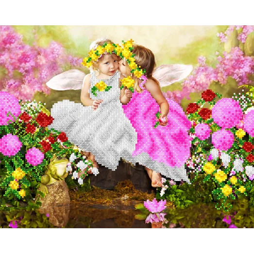 АК3-209 Ангелы весны. Схема для вышивки бисером А-Строчка