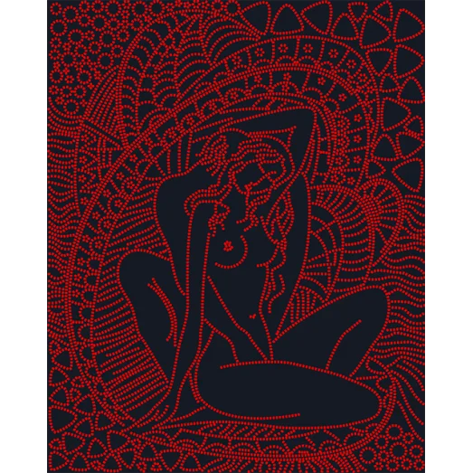 АК3-210 (черный) Нежность. Схема для вышивки бисером А-Строчка