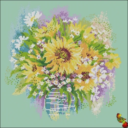 ФЧК-3230 Акварельный букет. Схема для вышивки бисером Феникс