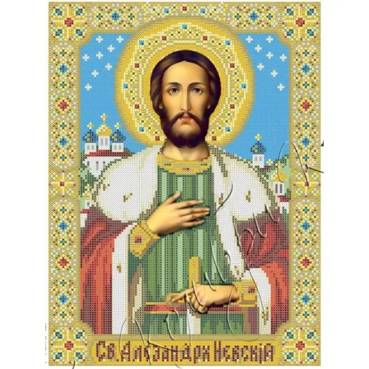 ИК3-0262 Святой благоверный князь Александр Невский. Схема для вышивки бисером Феникс