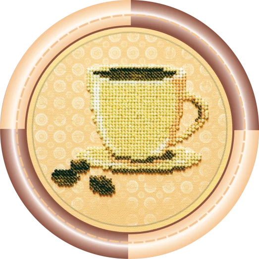 АМ-004 Кофе. Набор для вышивки бисером Абрис Арт