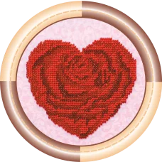 АМ-009 Сердечко. Набор для вышивки бисером Абрис Арт