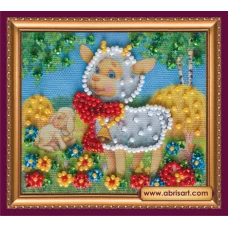 АМА-091 Козочки на лужайке. Набор для вышивки бисером Абрис Арт