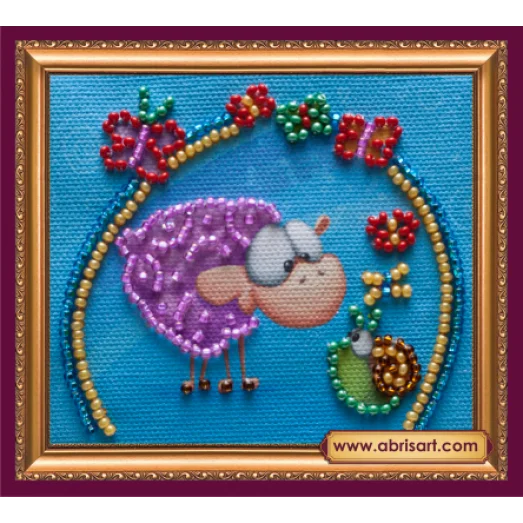 АМА-094 Овца и улитка. Набор для вышивки бисером Абрис Арт