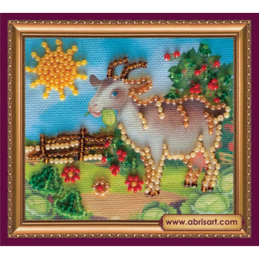 АМА-099 Коза и капуста. Набор для вышивки бисером Абрис Арт