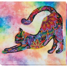 АМВ-060 Набор для вышивки бисером Игривый кот. ТМ Абрис Арт