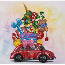 АМВ-072 Набор для вышивки бисером Машина подарков. ТМ Абрис Арт